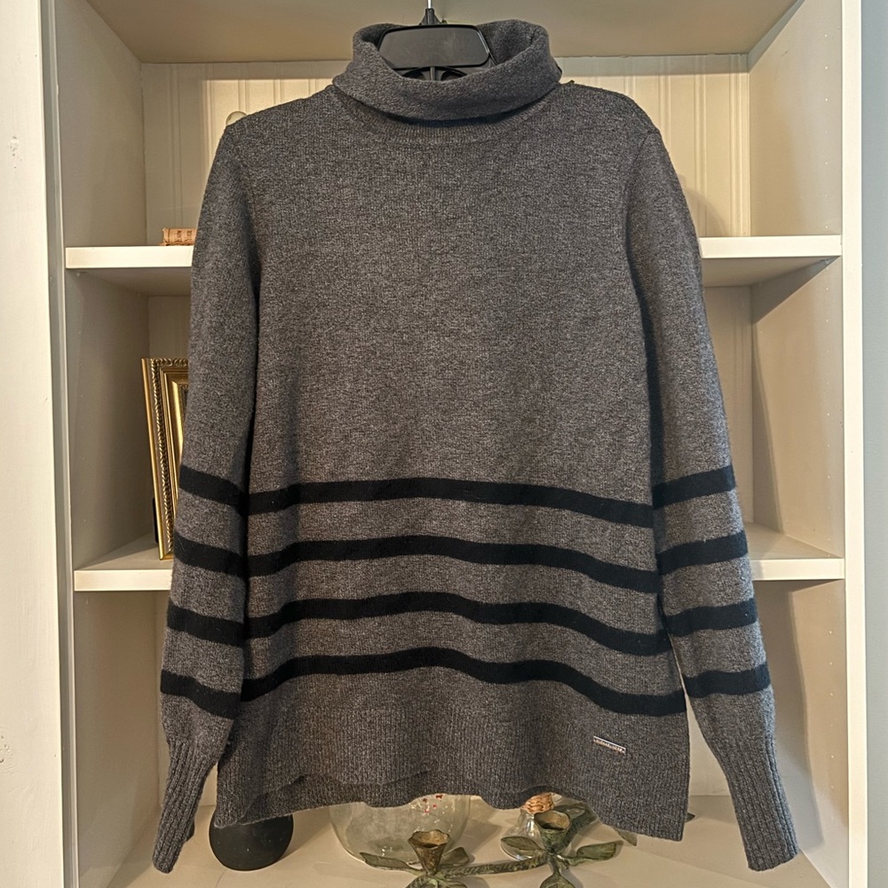 Michael Kors Stripped Turtleneck Sweater